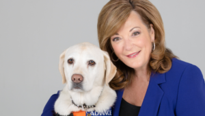 Karen Hayes with dog