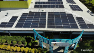 solar energy panels on Wandiyali's roof