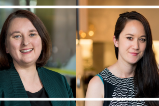 Michelle Phillips, CEO of YWCA Australia and Julia Goodall is the Deputy Chair of the YWCA Australia Board