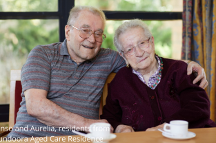 Alfonso and Aurelia, residents from Bundoora Aged Care Residence